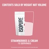 image:imageIsopure Low Carb 100 Pure Whey Isolate Protein Powder Gluten Free With Vitamins Dutch Chocolate 25g Protein Per Serving 1 Lb 14 Servings Packaging May Vary  25g Protein Per Serving 100 Whey Protein Isolate Gluten Free with Added Vitamins for Immune Support amp Muscle RecoveryStrawberries  Cream