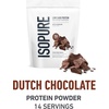 image:imageIsopure Low Carb 100 Pure Whey Isolate Protein Powder Gluten Free With Vitamins Dutch Chocolate 25g Protein Per Serving 1 Lb 14 Servings Packaging May Vary  25g Protein Per Serving 100 Whey Protein Isolate Gluten Free with Added Vitamins for Immune Support amp Muscle RecoveryDutch Chocolate