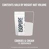 image:imageIsopure Low Carb 100 Pure Whey Isolate Protein Powder Gluten Free With Vitamins Dutch Chocolate 25g Protein Per Serving 1 Lb 14 Servings Packaging May Vary  25g Protein Per Serving 100 Whey Protein Isolate Gluten Free with Added Vitamins for Immune Support amp Muscle RecoveryCookies  Cream