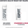 image:imageIsopure Low Carb 100 Pure Whey Isolate Protein Powder Gluten Free With Vitamins Dutch Chocolate 25g Protein Per Serving 1 Lb 14 Servings Packaging May Vary  25g Protein Per Serving 100 Whey Protein Isolate Gluten Free with Added Vitamins for Immune Support amp Muscle RecoveryStrawberries  Cream