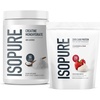 image:imageIsopure Low Carb 100 Pure Whey Isolate Protein Powder Gluten Free With Vitamins Dutch Chocolate 25g Protein Per Serving 1 Lb 14 Servings Packaging May Vary  25g Protein Per Serving 100 Whey Protein Isolate Gluten Free with Added Vitamins for Immune Support amp Muscle RecoveryStrawberries  Cream